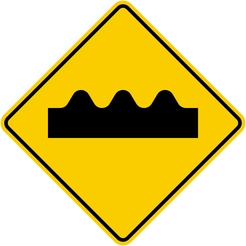 Uneven surface sign in Colombia