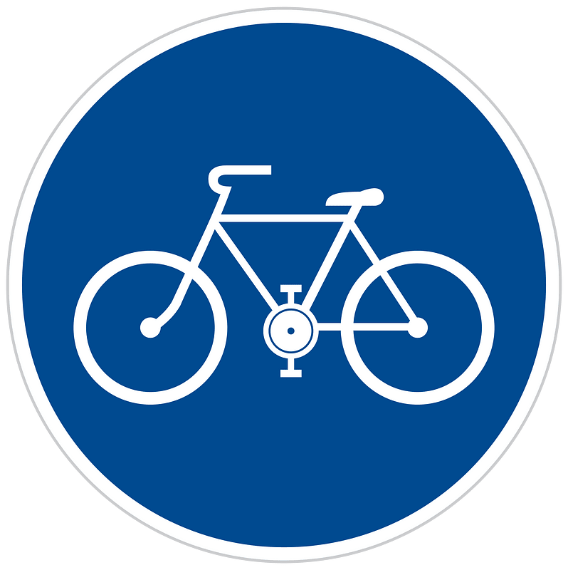 Bicycles only sign in Czech Republic