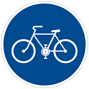 Bicycles only sign in Czech Republic