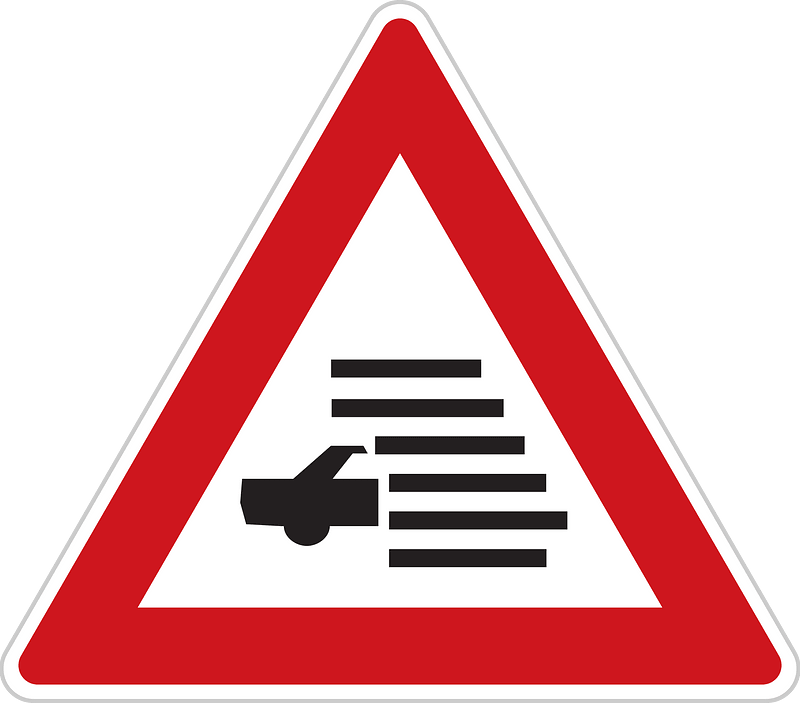 Fog likely sign in Czech Republic