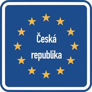 National border sign in Czech Republic