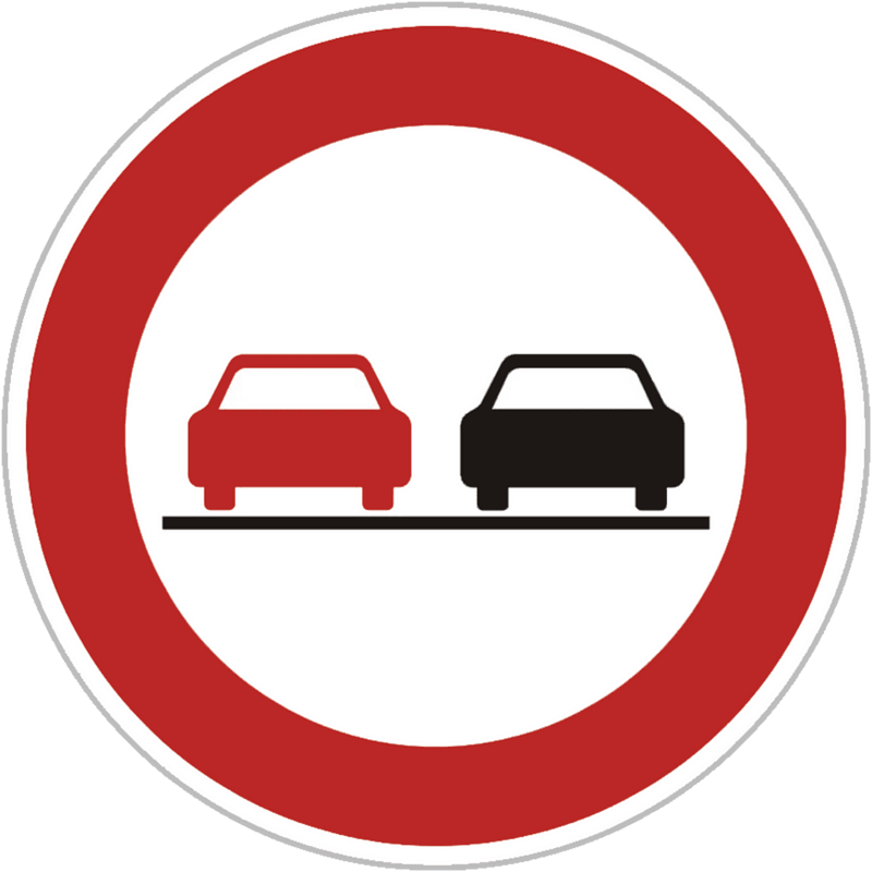 No overtaking sign in Czech Republic