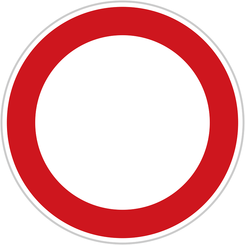 No vehicles sign in Czech Republic - Free vector clipart images on ...