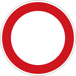 No vehicles sign in Czech Republic