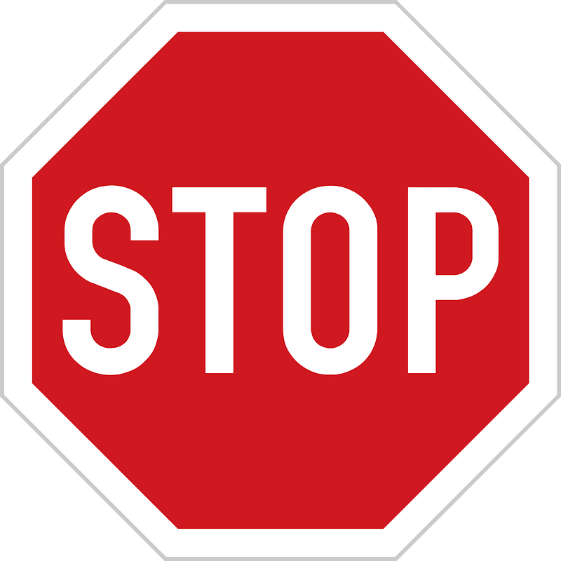 Stop sign in Czech Republic