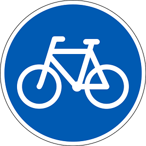Bicycles only sign in Denmark