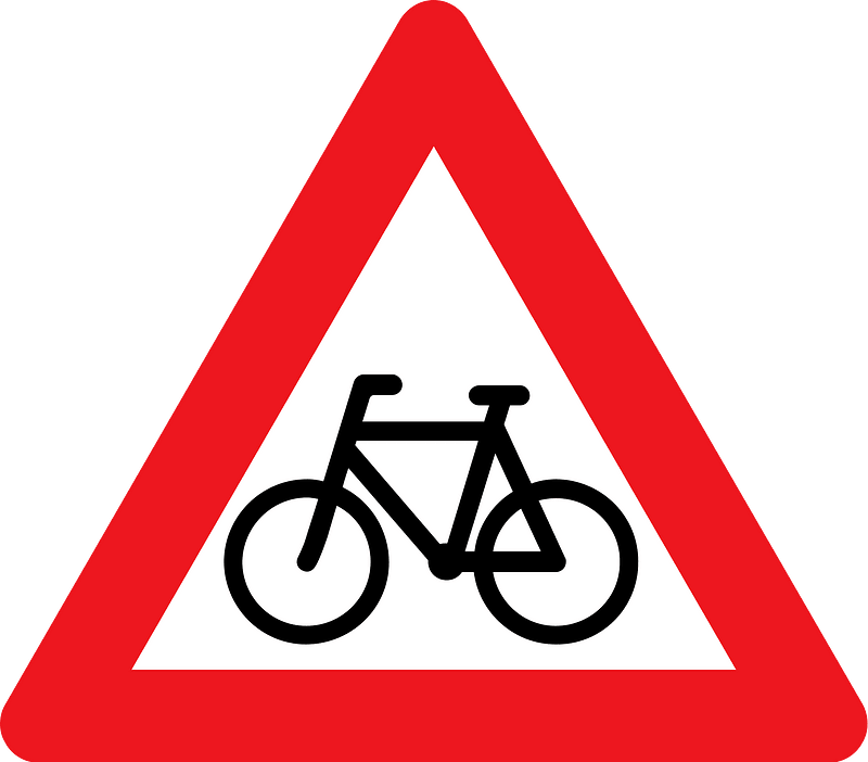 Cyclists ahead sign in Denmark