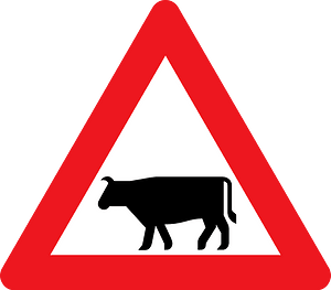 Domestic animals sign in Denmark
