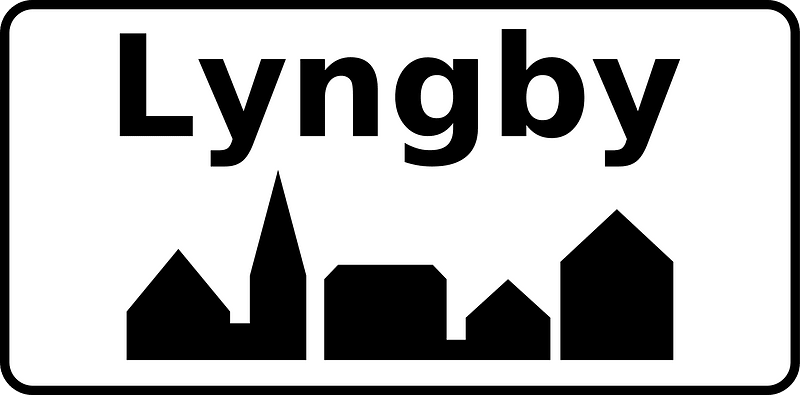 Entrance to built up area sign in Denmark