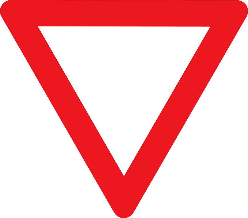 Give Way / Yield sign in Denmark