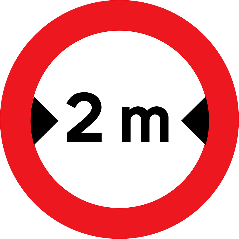 Maximum width sign in Denmark