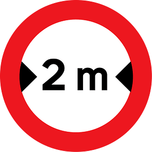 Maximum width sign in Denmark