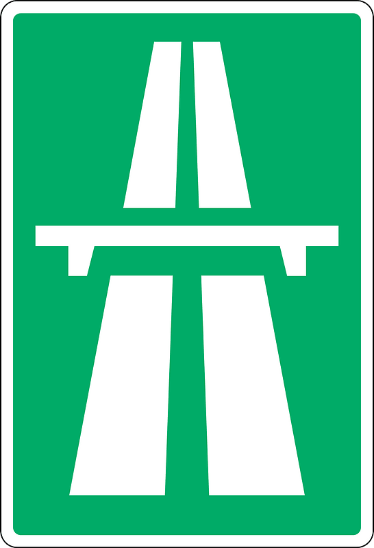 Motorway sign in Denmark