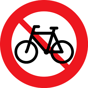 No bicycles sign in Denmark