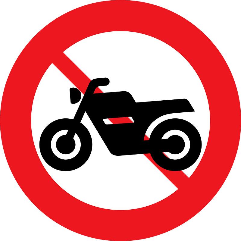 No motorcycles sign in Denmark