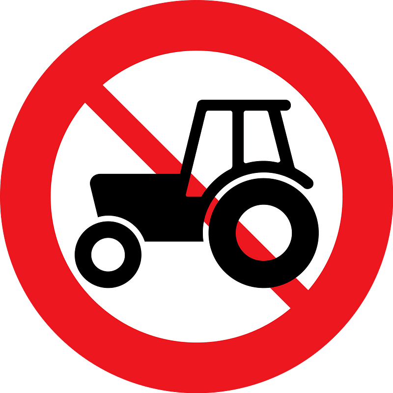 No tractors sign in Denmark