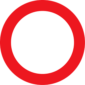No vehicles sign in Denmark