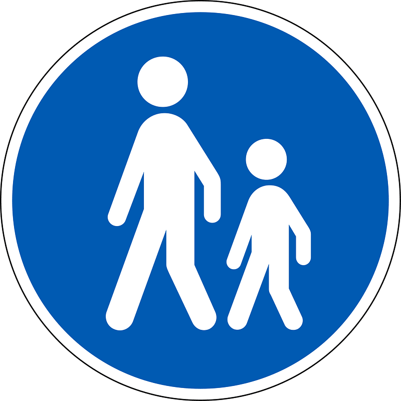 Pedestrians only sign in Denmark