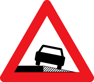 Soft verges sign in Denmark