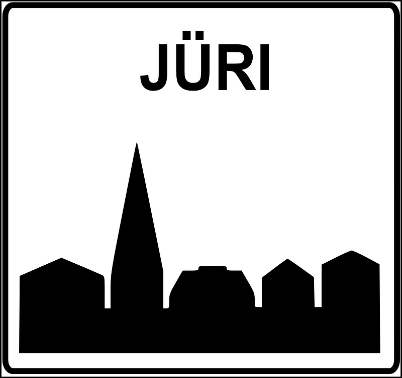 Entrance to built up area sign in Estonia