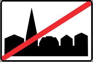 Leaving built up area sign in Estonia