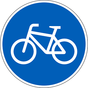 Bicycles only sign in Finland