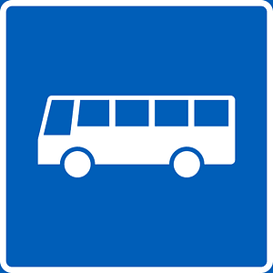 Bus lane sign in Finland