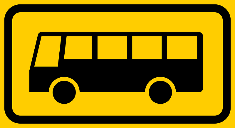 Bus stop sign in Finland