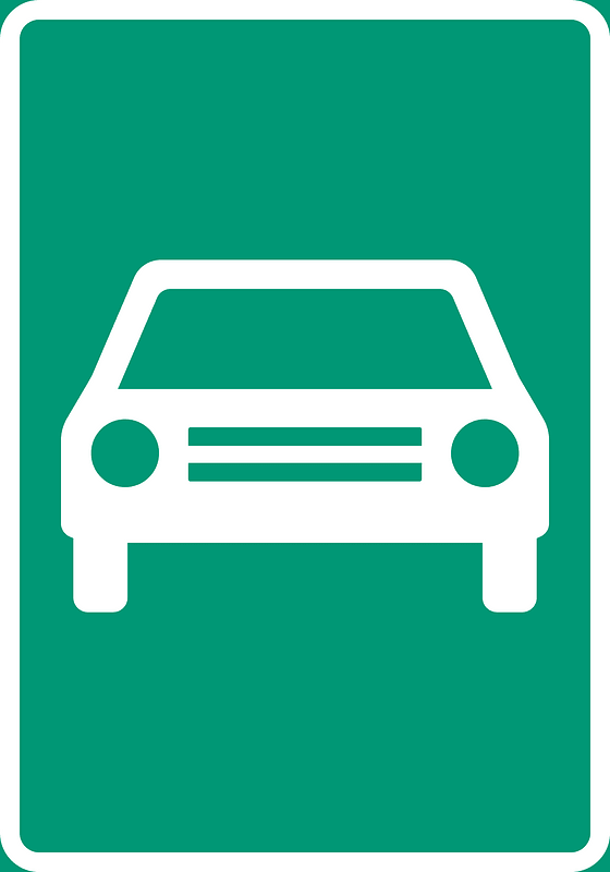 Expressway sign in Finland
