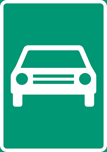 Expressway sign in Finland