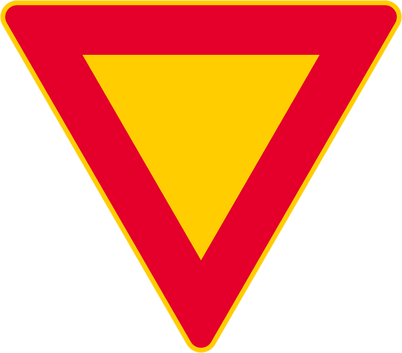 Give Way / Yield sign in Finland