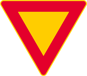Give Way / Yield sign in Finland
