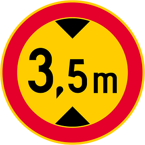 Maximum height sign in Finland