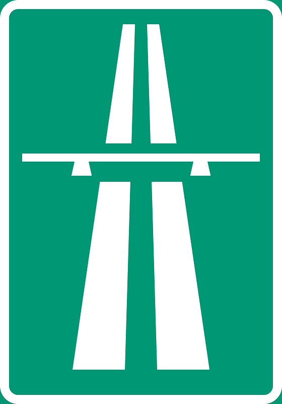 Motorway sign in Finland