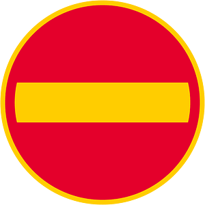 No entry sign in Finland