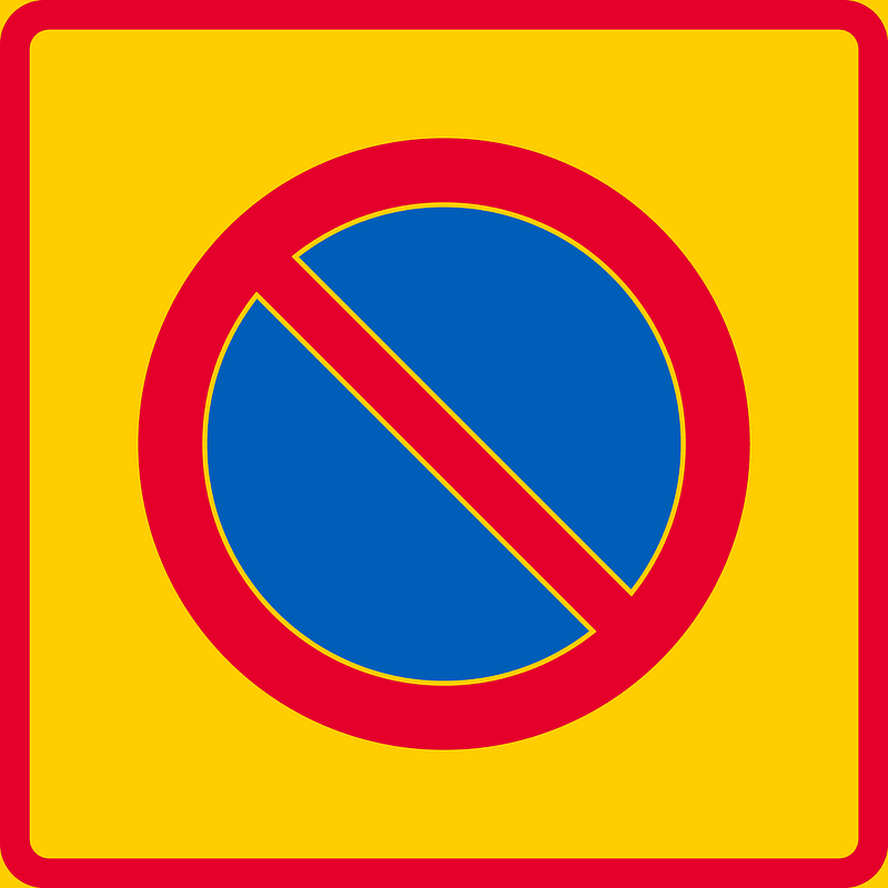 No parking zone sign in Finland