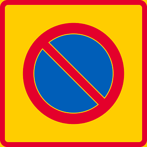 No parking zone sign in Finland