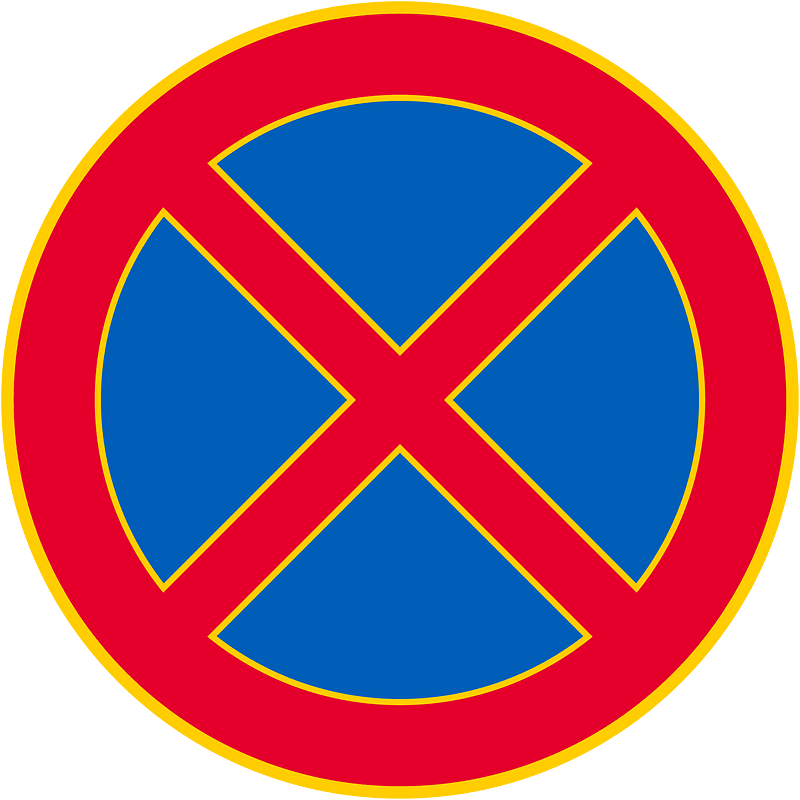 No stopping sign in Finland
