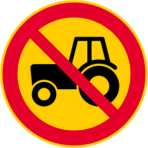 No tractors sign in Finland