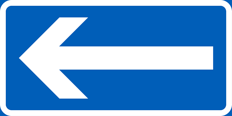 One-way street sign in Finland
