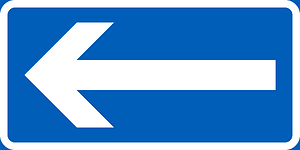 One-way street sign in Finland