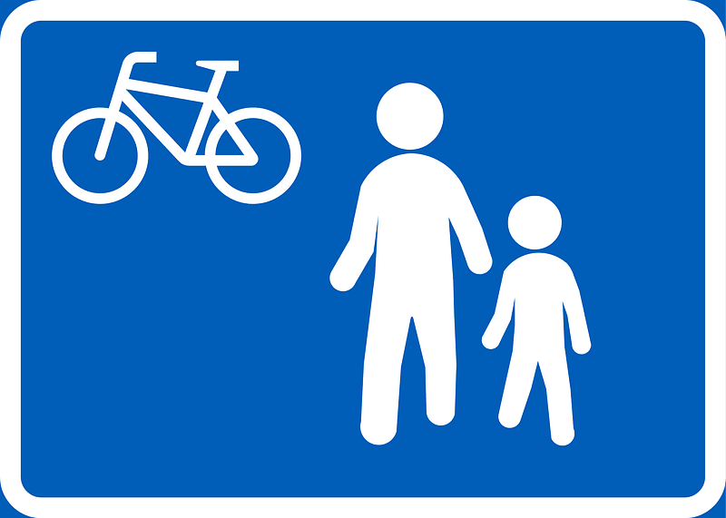 Pedestrian zone sign in Finland
