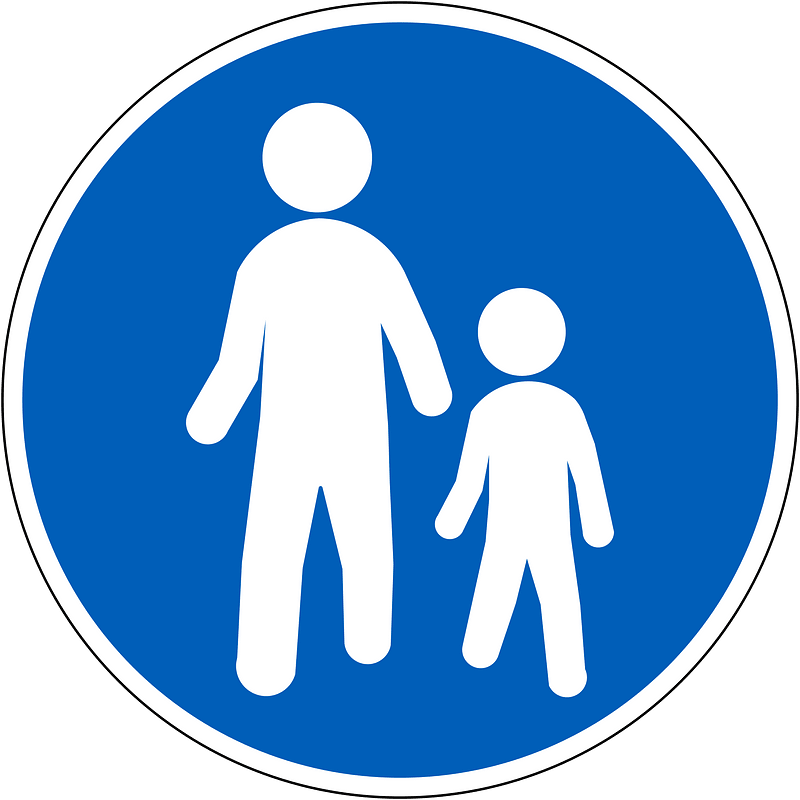 Pedestrians only sign in Finland