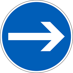 Proceed right only sign in Finland