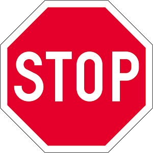 Stop sign in Finland
