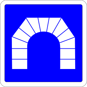 Tunnel sign in France