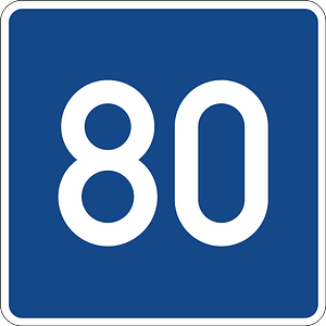 Advisory speed sign in Germany
