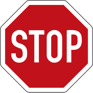 Stop sign in Germany