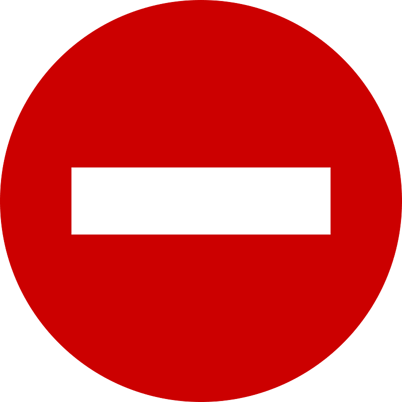 No entry sign in Greece