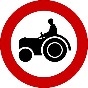 No tractors sign in Greece